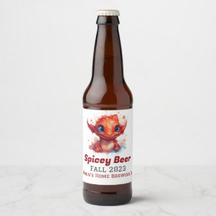 Baby Red Dragon Home Brew Beer Ölflaska Etikett