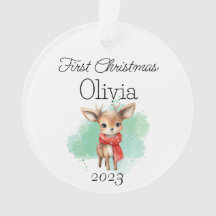 Baby Reindeer Första julakryl