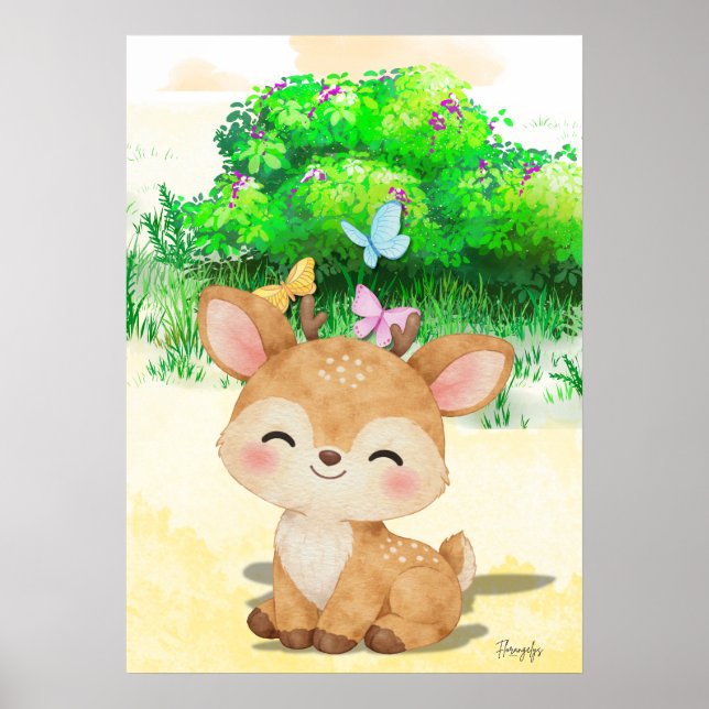 Baby Reindeer Wall art Printable poster (Framsidan)