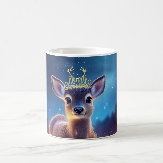Baby renar med God jul hälsning Kaffemugg (Center)