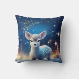 Baby renar med God jul hälsning Kudde