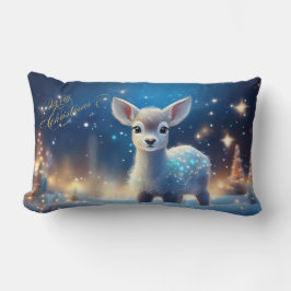 Baby renar med God jul hälsning Lumbarkudde