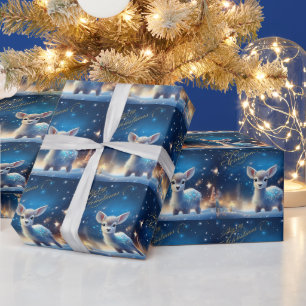 Baby renar med God jul hälsning Presentpapper