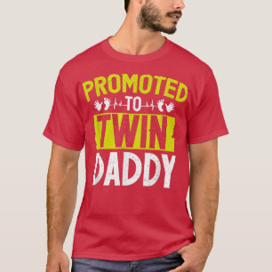 Baby Reve för befordrad Gravid i Twin Pappa T Shirt
