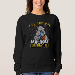 Baby Reveal Big Brother Rhino Syskon T Shirt