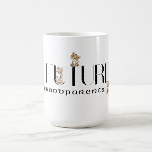 Baby Reveal Future Grandföräldrar Animal Kaffemugg