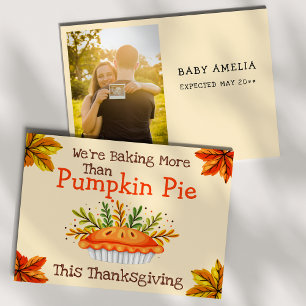 Baby Reveal Meddelande om Gravid av Thanksgiving