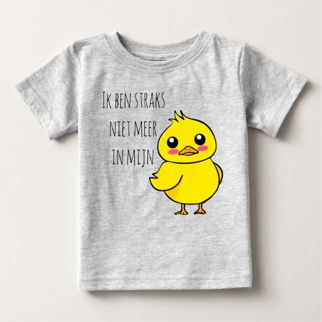 Baby reveal Niet meer in mijn eendje schattig T Shirt (Framsida)