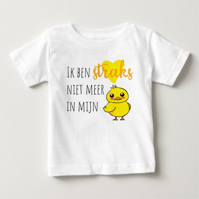 Baby reveal Niet meer in mijn eendje schattig T Shirt (Framsida)