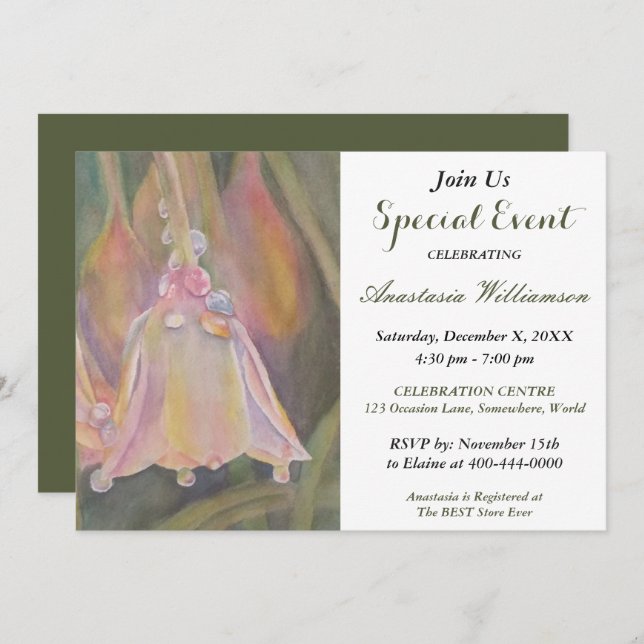 BABY REVEAL PARTY EVENT INBJUDAN (Fram/baksida)