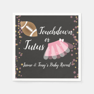 Baby Reveal Tutuer eller Touchdown Pappersservett