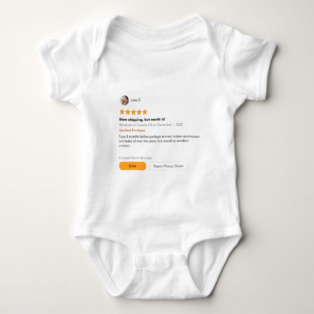 Baby Review Shirt/One-Biet ( 0-24 mos. ) T Shirt (Framsida)