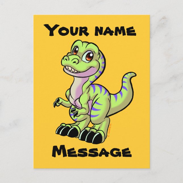 Baby Rex anpassningsbar Vykort (Framsida)