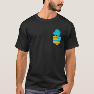 Baby Rex doino i Breast Pocket Funny Dinosaur T Shirt