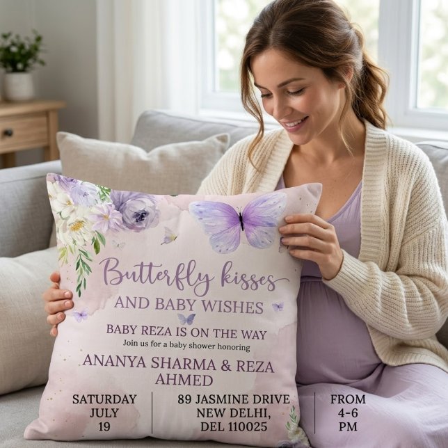 Baby Reza Butterfly Baby Shower Kudde (Skapare uppladdad)
