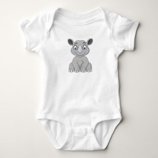 Baby Rhino Kärlek T Shirt (Framsida)