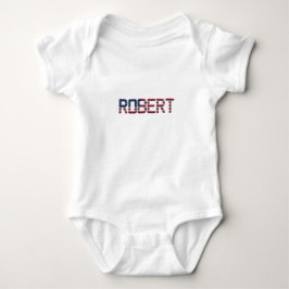 Baby Robert Patriot USA Stars och stripes Namn T Shirt