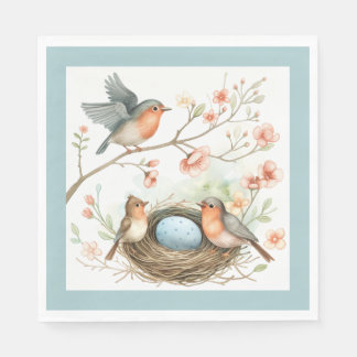 Baby Robin Firande Napkins Pappersservett