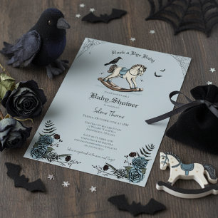 Baby Rocking Horse Mönster Baby Shower Inbjudningar