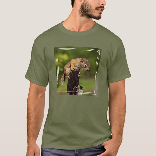 Baby röd ekorre t shirt (Framsida)