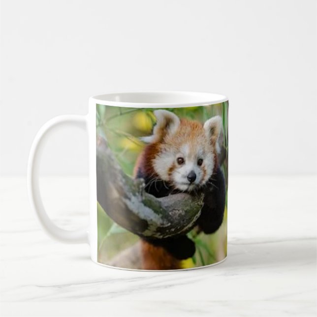 Baby röd panda kaffemugg (Vänster)