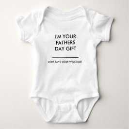 BABY/ROLIG BEGYNNA BESTÄLLNINGS- FARS DAG VID T-SHIRT