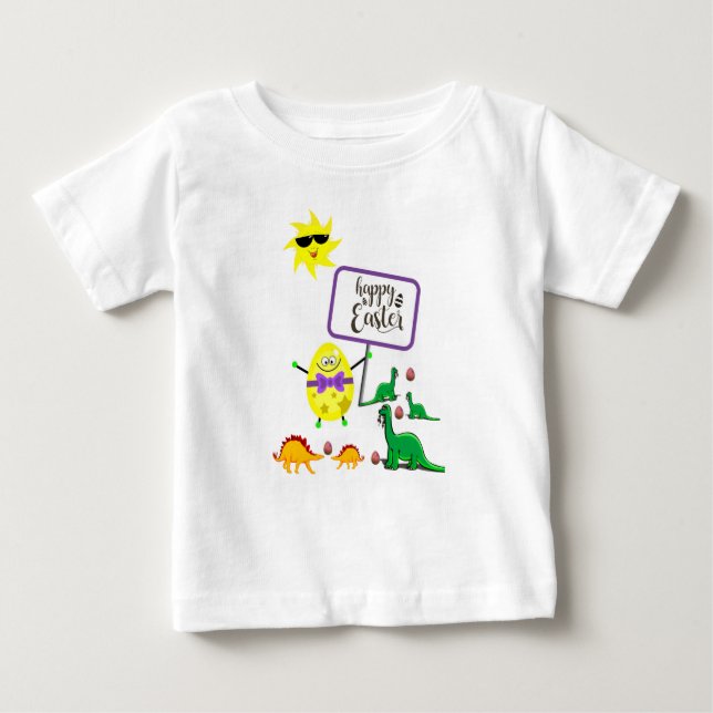 Baby Romper Dinosaur T Shirt (Framsida)