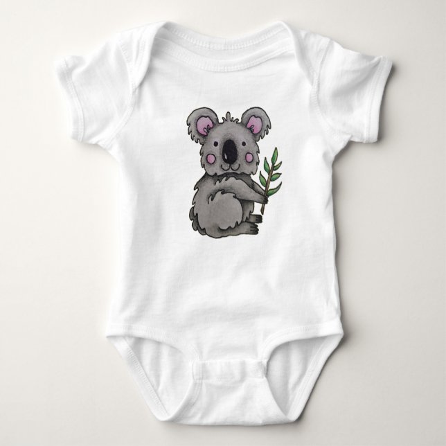 Baby romper koala design t shirt (Framsida)
