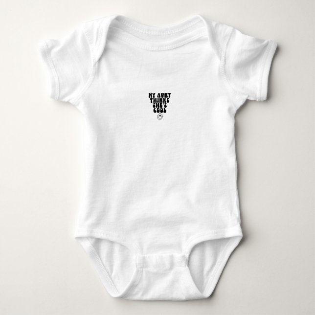 Baby Romper - My Aunt Thinks She's Cool T Shirt (Framsida)