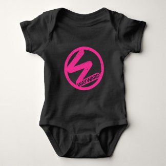 Baby Romper Rosa Wayward Logotyp T Shirt