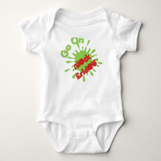 Baby romper svart fredag t shirt (Framsida)
