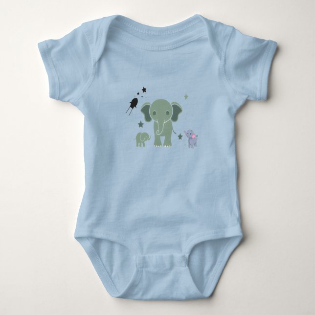 baby romper white elephant  t shirt (Framsida)