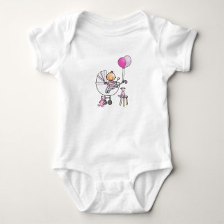 Baby rompertje met baby in kinderwagen tröja