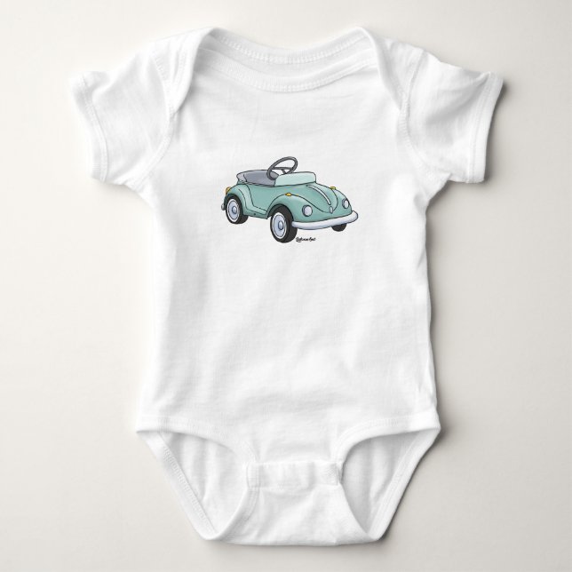 Baby rompertje met een kever trapauto tröja (Framsida)