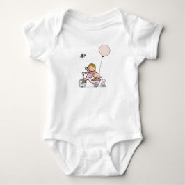 Baby rompertje met kindjes op driewieler t-shirt