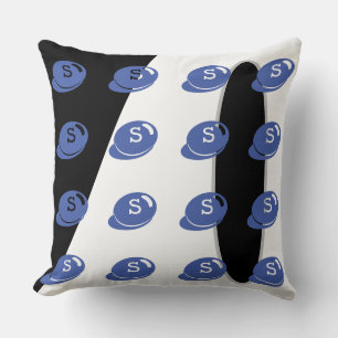 Baby RoomCUTE_BLUE_WHITE_BLACK_GRÅTT RMDESIGNFLO55 Kudde