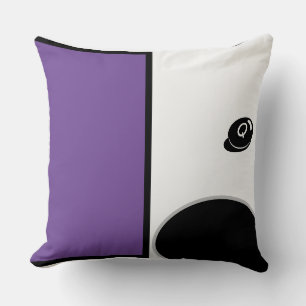Baby RoomCUTE_lila,VITE,SVART, RMDESIGNFLO55 Kudde