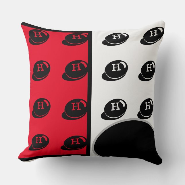 Baby RoomCUTE_RED,WHITE,BLACK,GRÅTT RMDESIGNFLO55 Kudde (Framsida)