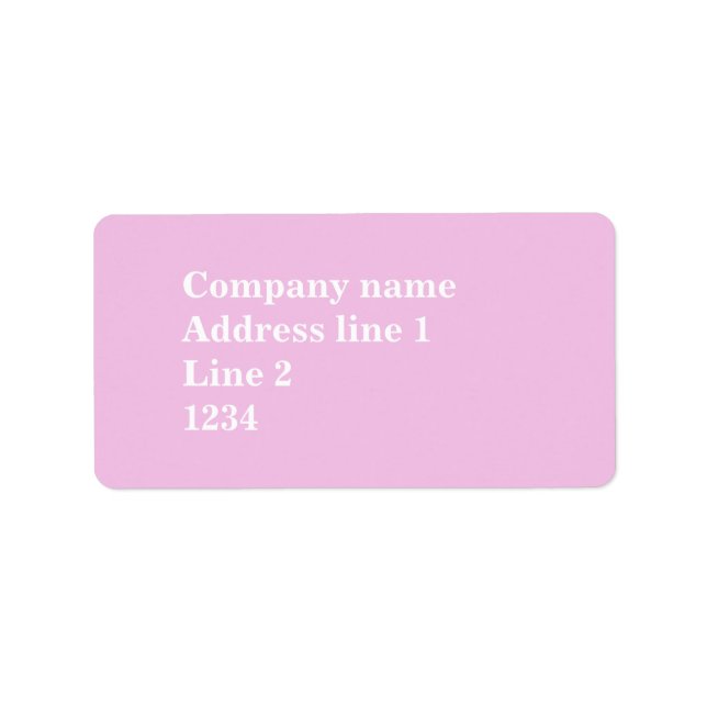 Baby rosa adressetikett (Framsidan)