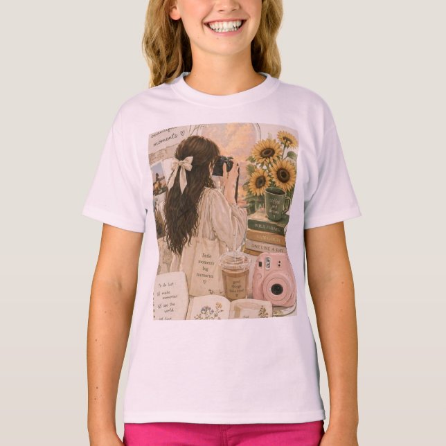 Baby rosa basic blandad t-shirt. t shirt (Framsida)