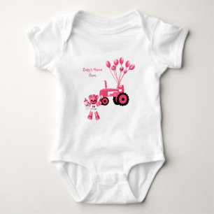 Baby Rosa Bear och Rosa Tractor T-Shirt