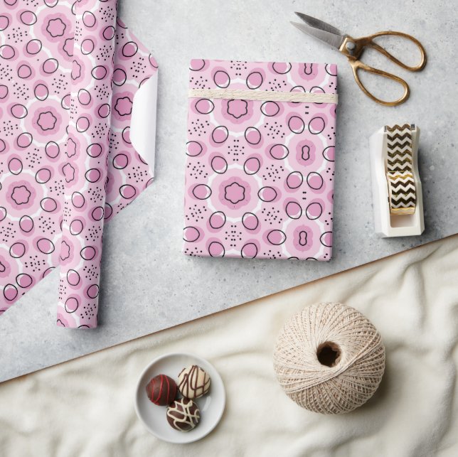 baby rosa boho design presentpapper (Hantverk)