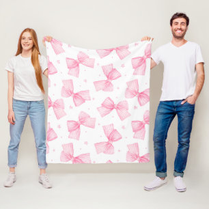 Baby Rosa Bows och Stars Fleecefilt