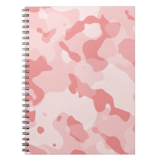 Baby Rosa Camo; Kamouflage Anteckningsbok Med Spiral