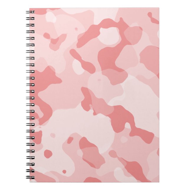 Baby Rosa Camo; Kamouflage Anteckningsbok Med Spiral (Framsidan)