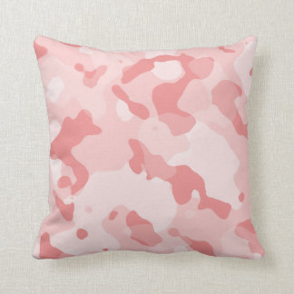 Baby Rosa Camo; Kamouflage Kudde
