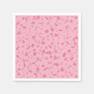 Baby Rosa Confetti Baptism - fräschning Pappersservett