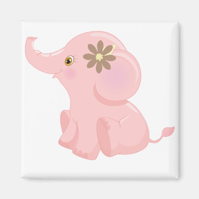 Baby Rosa Elephant Magnet (Framsidan)