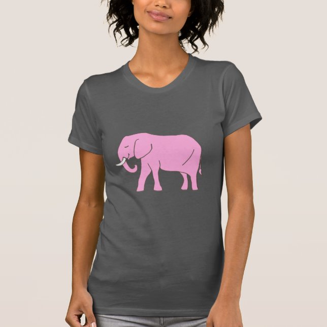 Baby Rosa Elephant Walking T-shirt (Framsida)