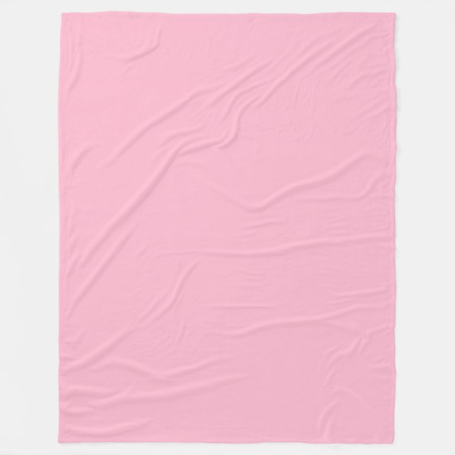 Baby rosa, fast färg fleecefilt (Framsidan)